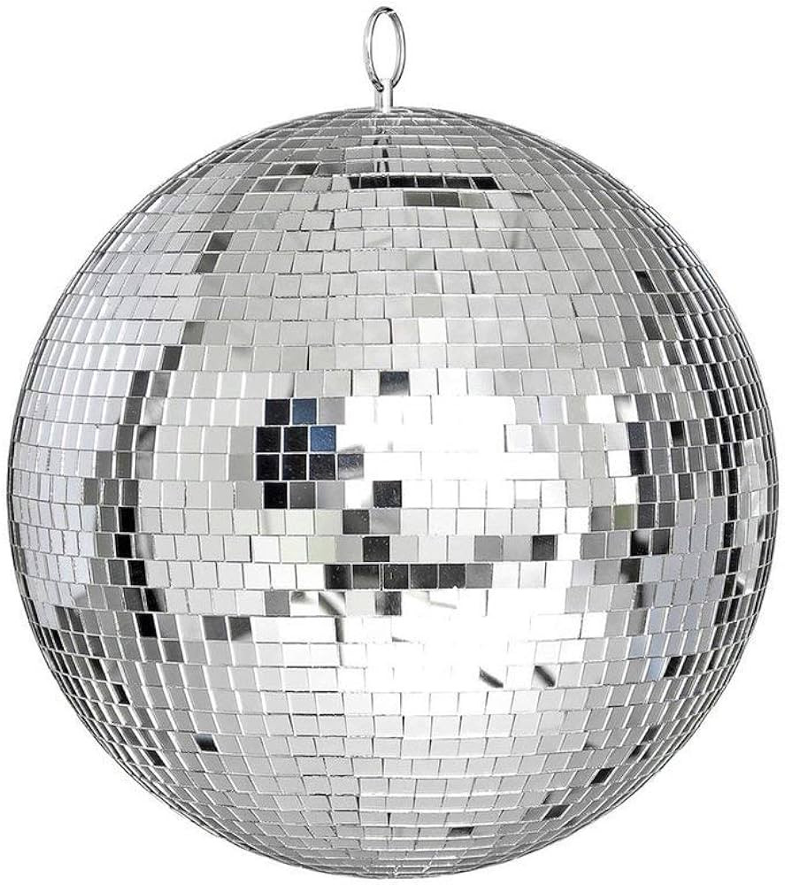 Alytimes Mirror Disco Ball - 8-Inch Cool and Fun Silver Hanging Party Disco Ball –Big Party Decorati | Amazon (US)