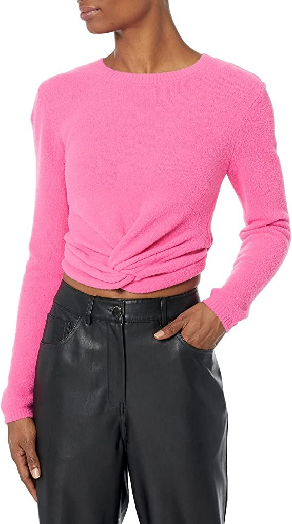 The Drop Women's Eloise Long Sleeve Twist Front Cozy Cropped Sweater | Amazon (US)