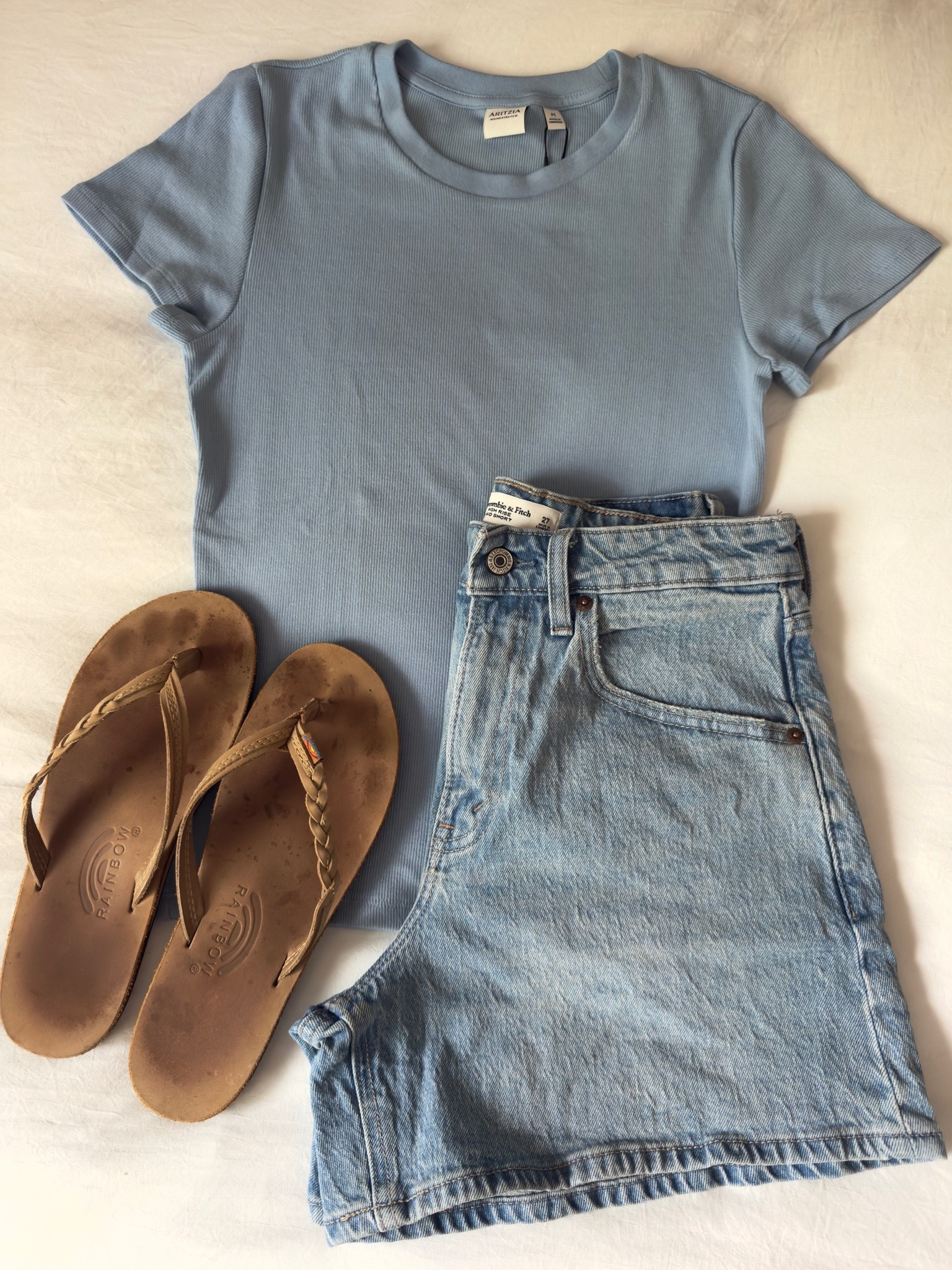 Basic tee + shorts 

#casualoutfit #outfitinspo #aritzia #homestretch #rainbowflipflops #rippleblue #abercrombie

#LTKootd #LTKSeasonal