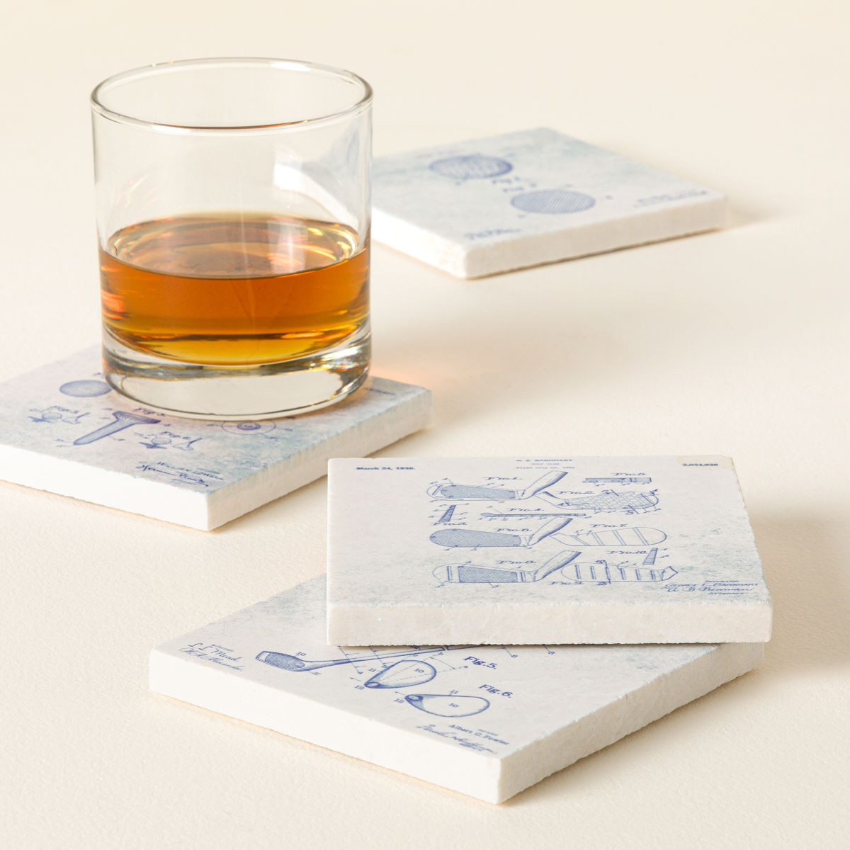 Golf Patent Coasters - Set of 4 | UncommonGoods