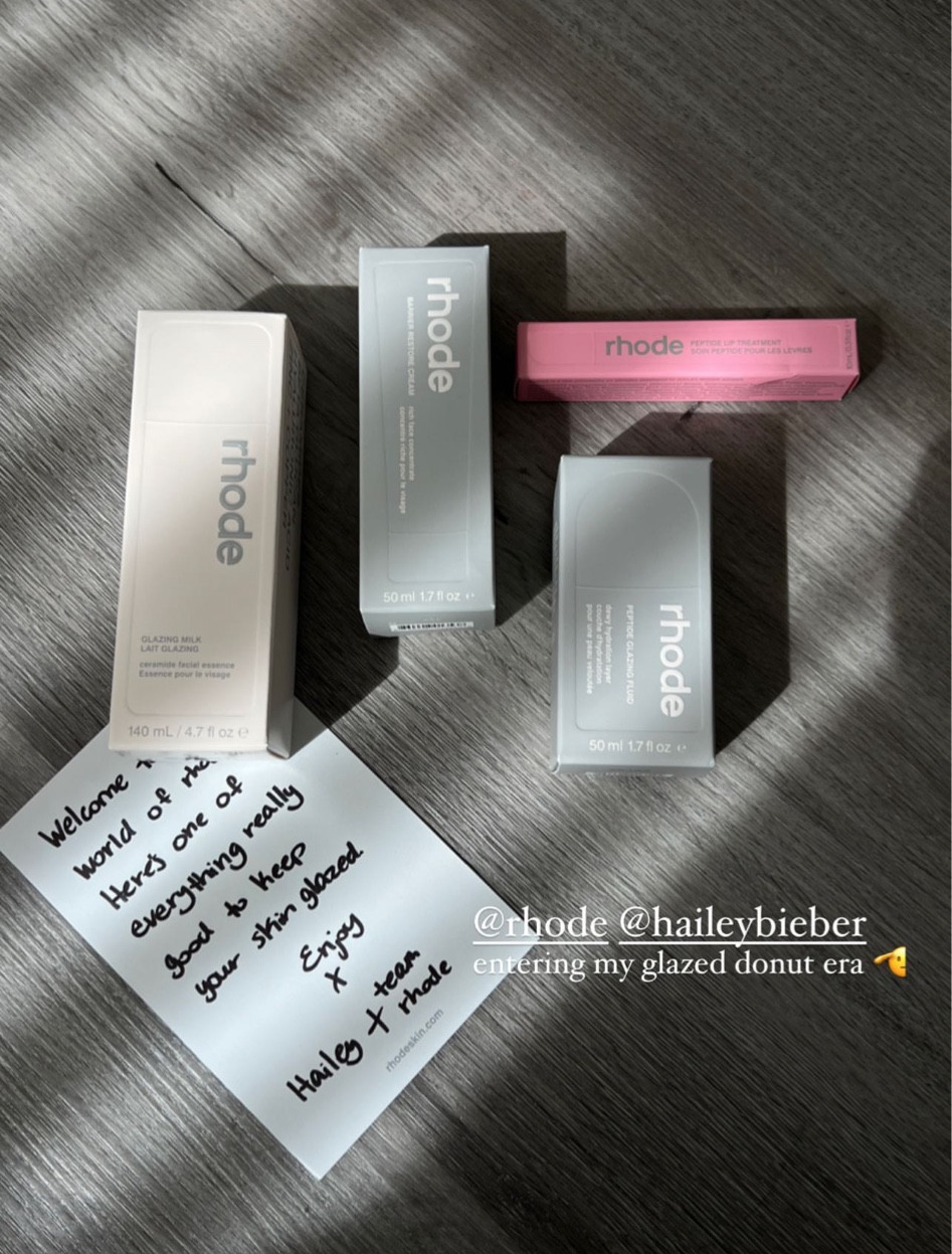 New skincare products in from Hailey Bieber’s Rhode Beauty - time for glaze donut mode 🫡
Glazing milk 
Peptide Lip Treatment 
Peptide glazing fluid 
Barrier Restore Cream 

#LTKbeauty #LTKunder100 #LTKFind
