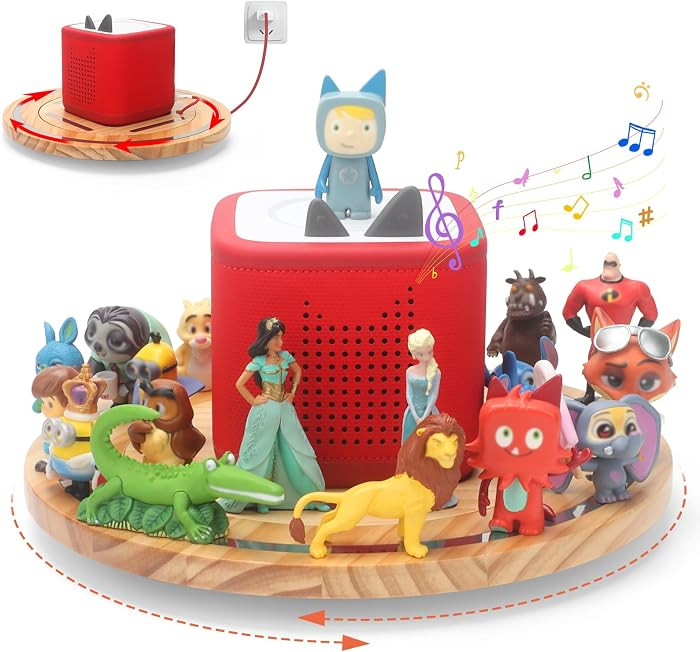 360\u00b0 Round Turntable for ToniesBox 2 Storage Shelf Magnetic Organizer | Amazon (US)