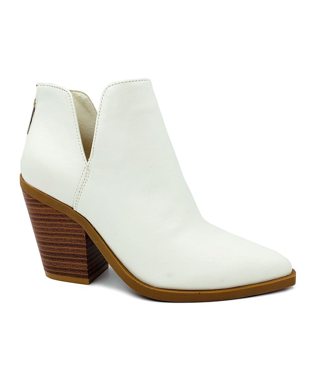 Bamboo Women's Casual boots WHITE - White Upstream Bootie - Women | Zulily
