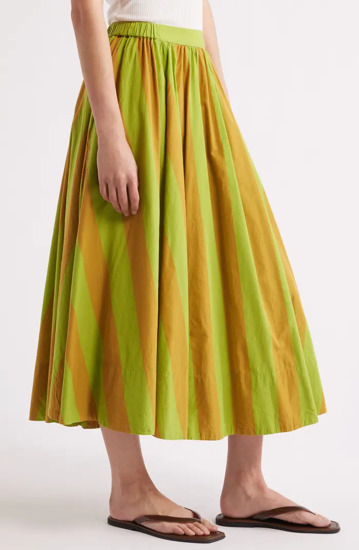 Lowen Stripe Cotton Midi Skirt | Nordstrom