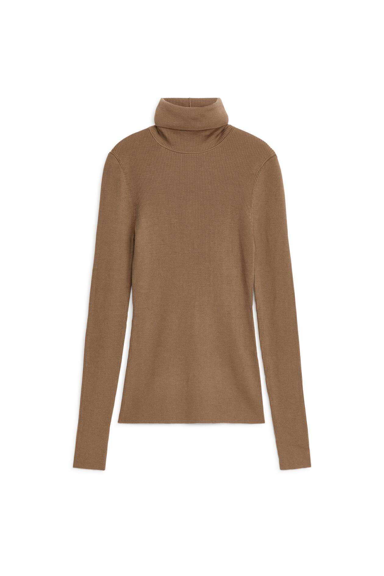 Rollkragenpullover aus Merinowolle - Dunkelbeige - Ladies | H&M AT | H&M (DE, AT, CH, NL, FI)