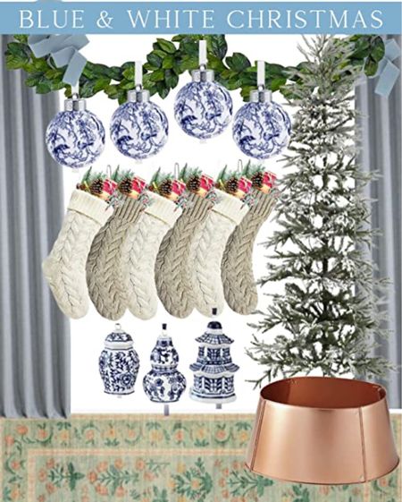 Blue and white Amazon Christmas decorations, blue and white home, affordable Amazon decorations, Christmas decor

#LTKhome #LTKCyberweek #LTKHoliday