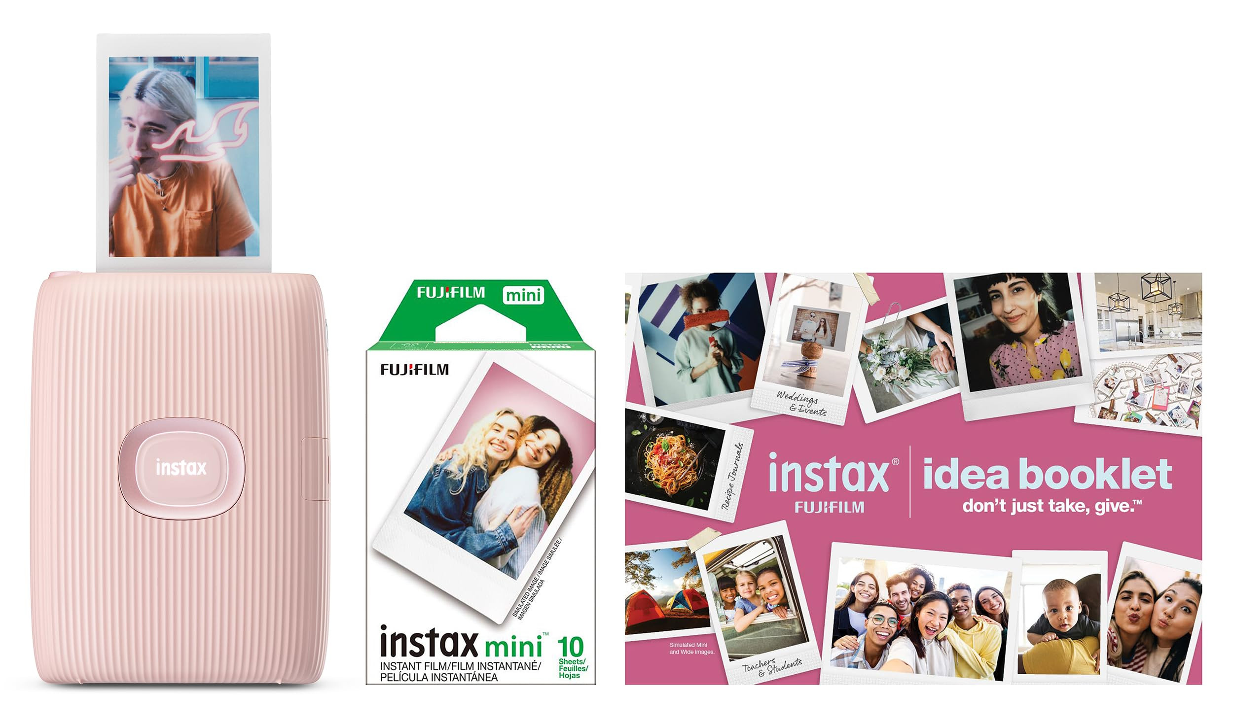 FUJIFILM Instax Mini Link 2 Smartphone Printer Bundle 2025 - Soft Pink | Amazon (US)