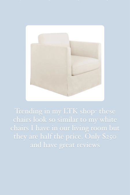 White living room chairs for only $250

#LTKhome