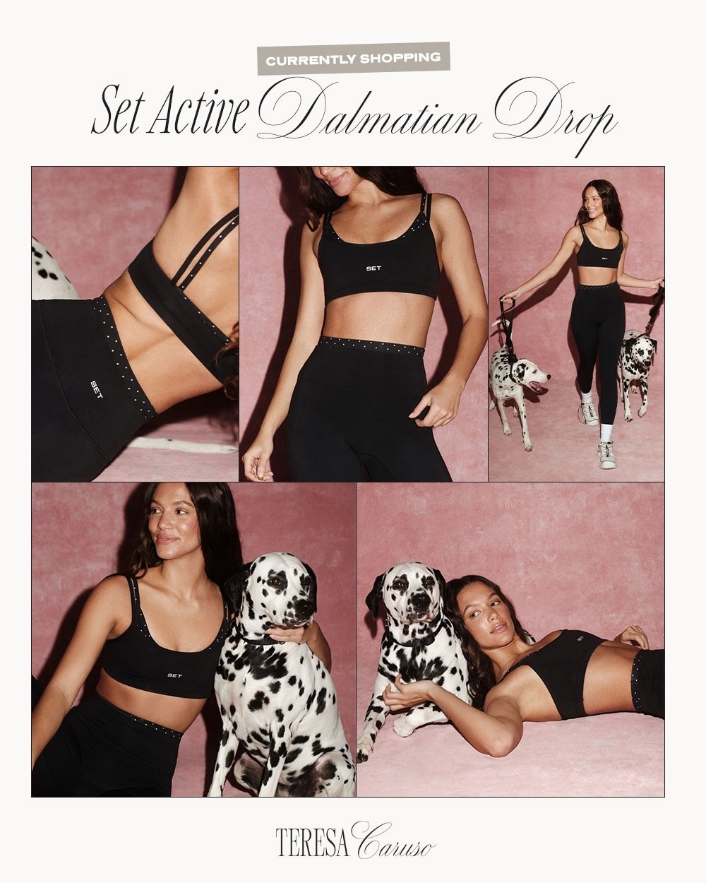 Set Active Dalmatian drop is to die for! Just dropped 🖤🤍
