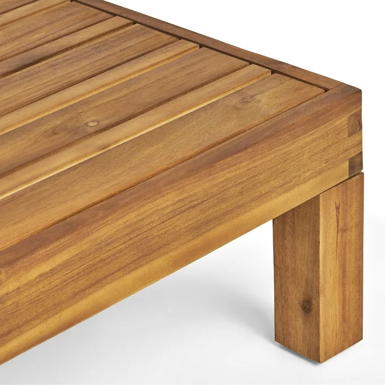 Kaena Acacia Wood Outdoor Coffee Table, Teak | Walmart (US)