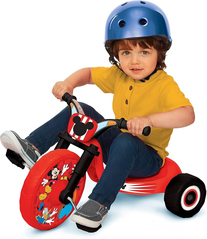 Fly Wheels Mickey Mouse 10 Junior Cruiser Ride-On Pedal-Powered Toddler Bike Trike, Ages 18-36 M ... | Amazon (US)