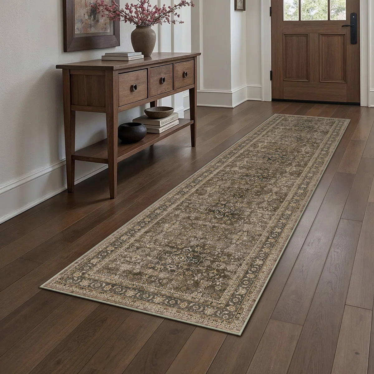 Kellems Vintage Machine Washable Area Rugs For Living Room With Non-Slip Backing | Wayfair North America