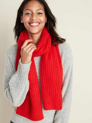 Soft-Brushed Shaker-Stitch Scarf for Women | Old Navy (US)
