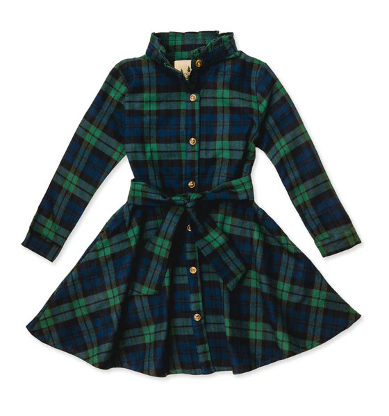 Under the Mistletoe Kids Flannel Dress | Kiel James Patrick
