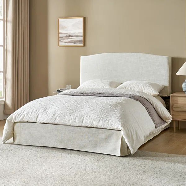 Justus Upholstered Platform Bed with Washable Slipcover and Adjustable Headboard | Wayfair North America