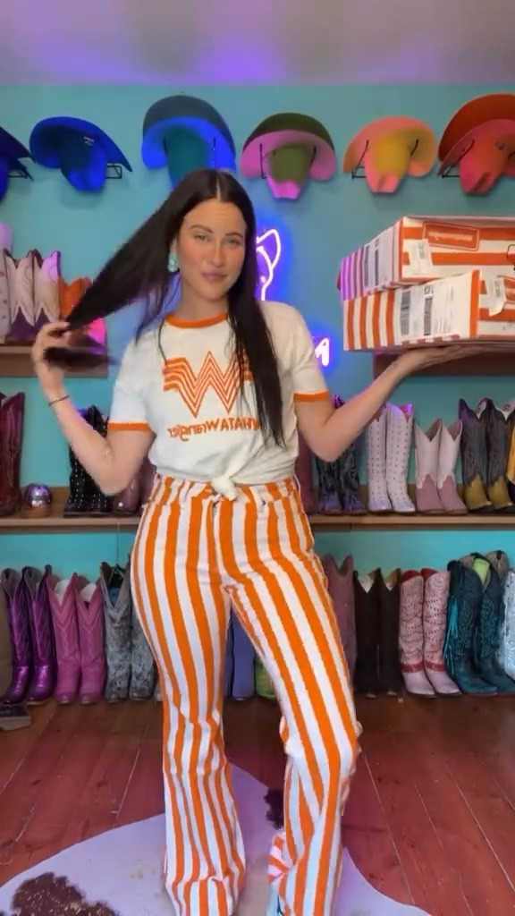 I got the Wrangler x Whataburger collection so you don’t have to. Here are my thoughts:

I think it’s a fun, funky collection with a lot of great pieces to pick from. I especially love how the denim flares fit — they remind me a lot of the Wanderers, just maybe not quite as high-waisted. One thing to note: don’t size down in the jeans. The last collection I ordered ran big, so I sized down this time… and I definitely should’ve stuck to my true size. All the denim is a little too tight on me.. totally my bad! I’m wearing a size 28 but would be more comfortable in a 29 in everything but the denim shorts. Those ran a little big  

Hands down, my favorite piece is the vest! It’s about to be a summer staple for me.

I also really appreciate how a lot of Wrangler’s T-shirts are 100% cotton and their jeans are mostly cotton too. I’m on a kooky little health journey and learning how some fabrics, like cotton, can be healing — while others are basically like wearing plastic.

All in all, this collection seriously gets a 10/10 in my book.

Long live burgers, y’all! 🧡

#whatawrangler #whataburger #wrangler #cowgirloutfit

#LTKFestival #LTKU #LTKMidsize