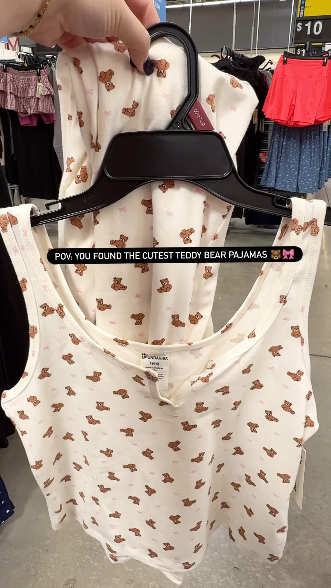 How adorable these teddy bear pajamas from Walmart?!🐻🎀 There is a shorts option as well. 

#LTKFindsUnder50 #LTKStyleTip #LTKFindsUnder100