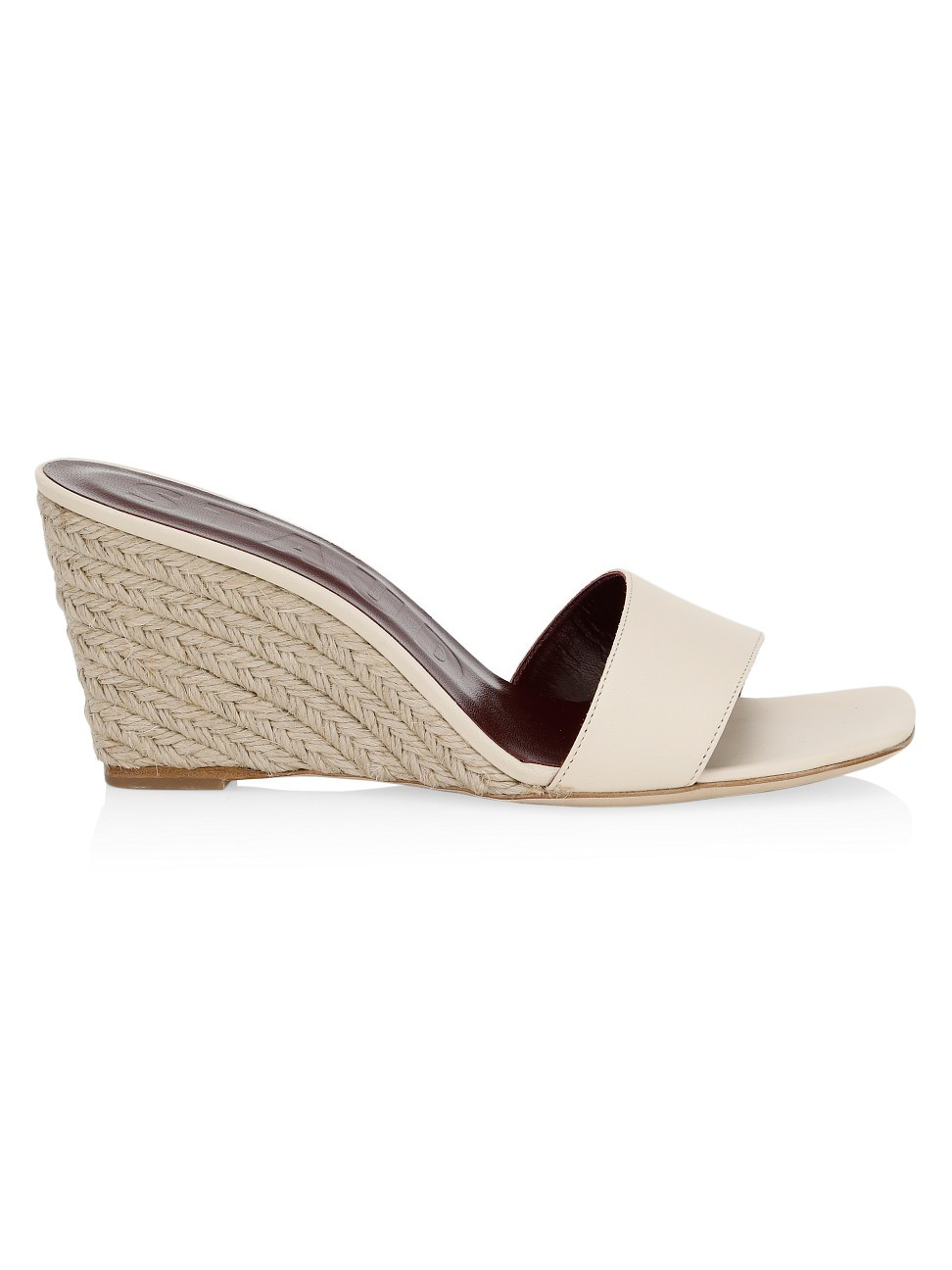 Women's Billie Leather Espadrille Wedge Sandals - Cream Natural - Size 9 | Saks Fifth Avenue