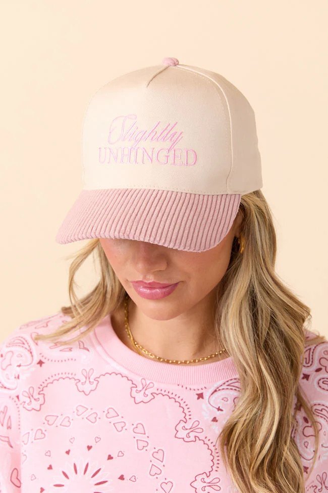 Slighlty Unhinged Pink Trucker Hat DOORBUSTER | Pink Lily