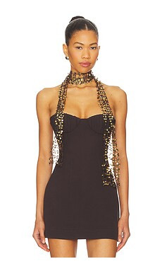 8 Other Reasons Bound To Flirt Skinny Scarf in Gold from Revolve.com | Revolve Clothing (Global)