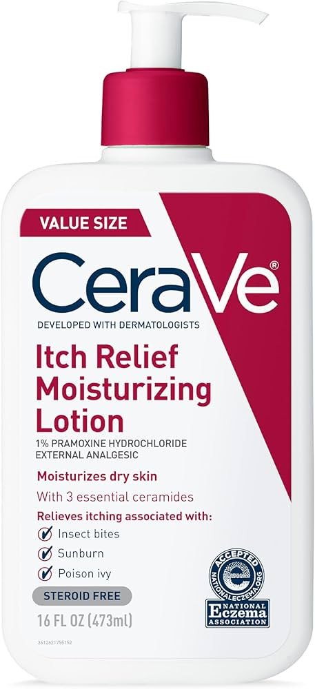 CeraVe Anti Itch Moisturizing Lotion with Pramoxine Hydrochloride, Relieves Itch with Minor Skin ... | Amazon (US)