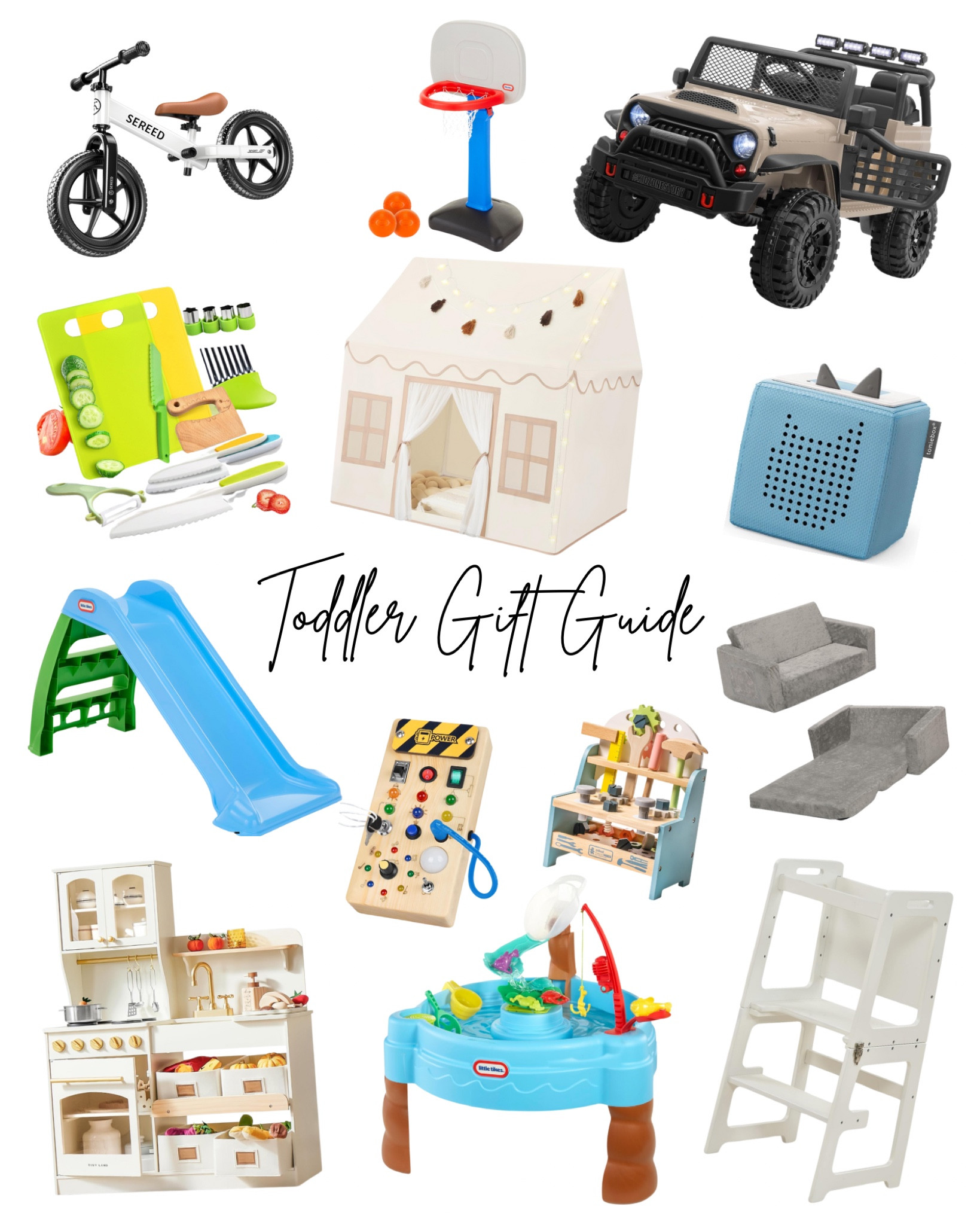 Toddler gifts every toddler will love!
(I can’t add links to Amazon yet, but these are all available on Amazon)

#LTKGiftGuide #LTKKids