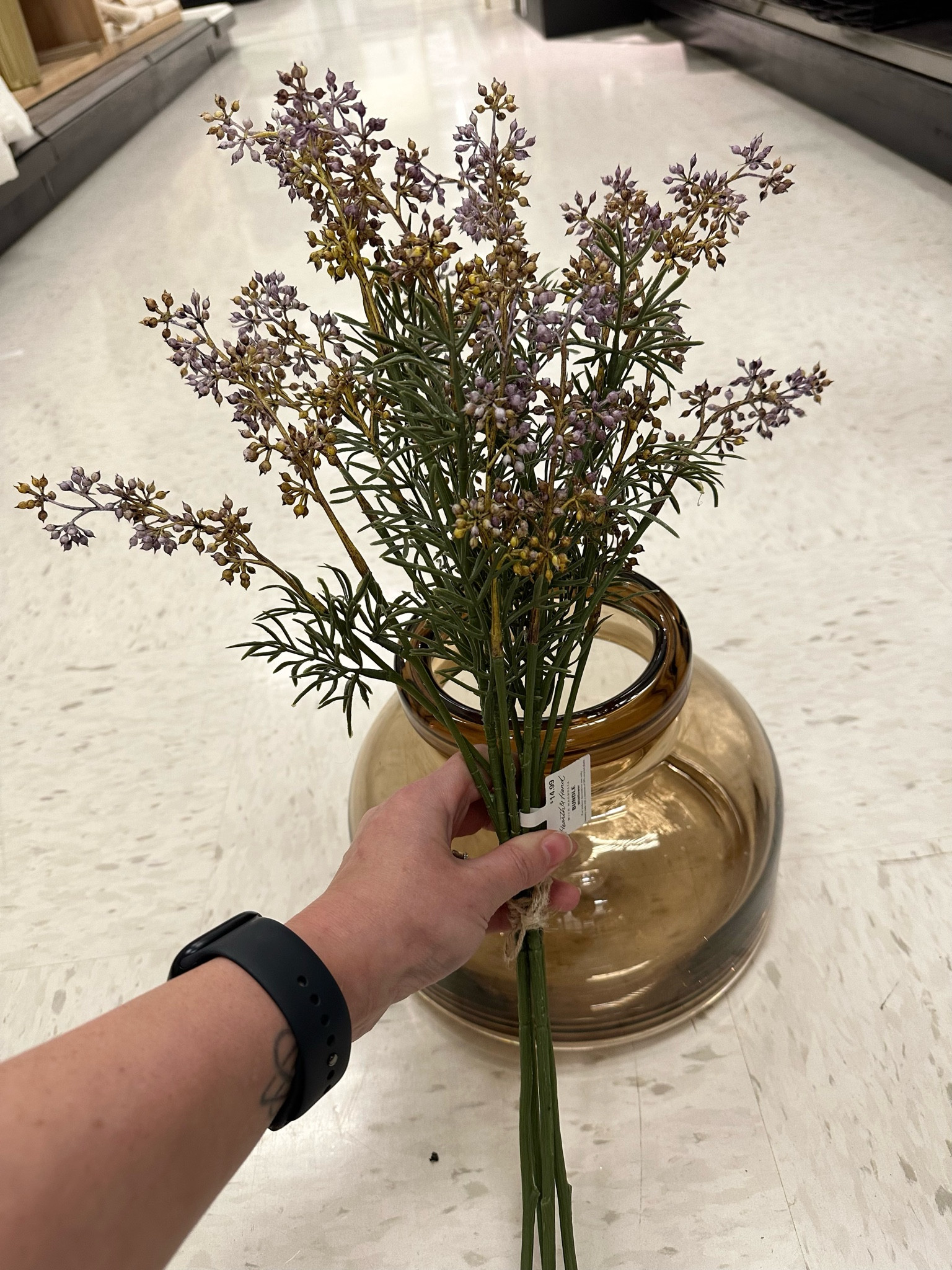 Spring florals, spring vase, neutral vase, purple floral stems, dining room centerpiece 

#LTKstyletip #LTKhome #LTKfindsunder50