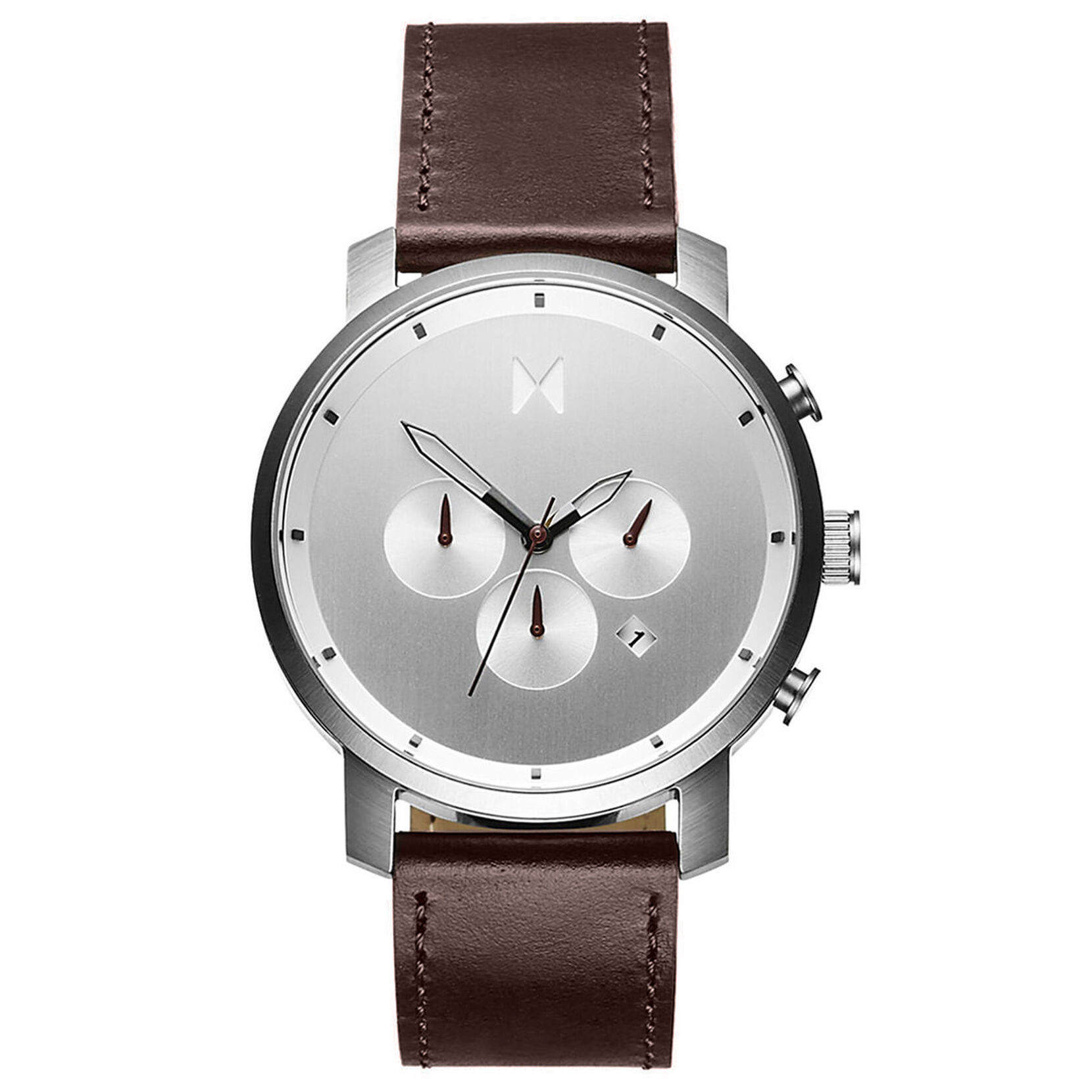 Silver Brown Leather | MVMT Watches
