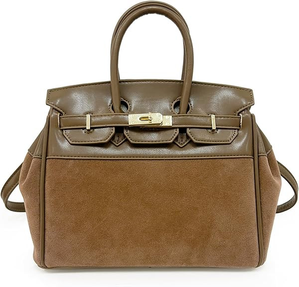 Travistar Suede Crossbody Bag for Women - Small Leather Suede Purses Retro Top Handle Handbags Sh... | Amazon (US)