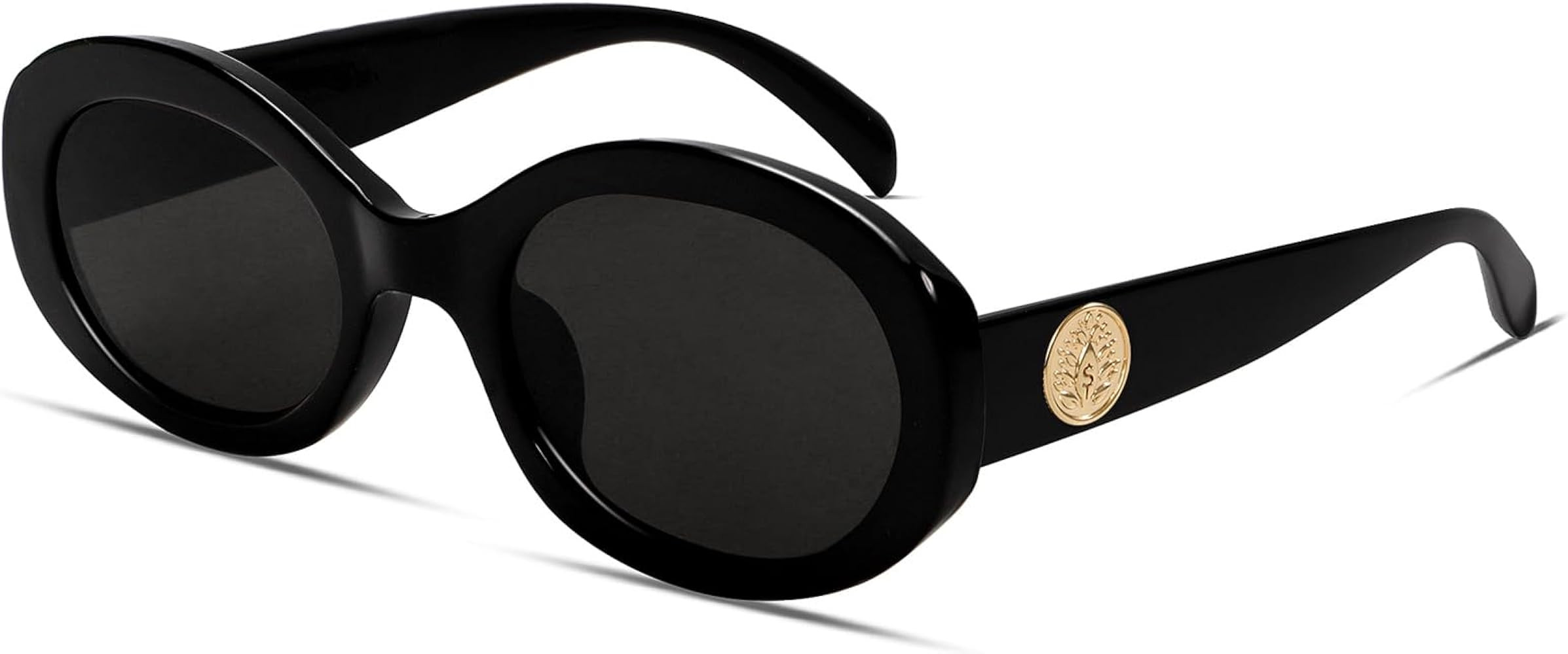 TYA Retro Oval Sunglasses for Women 90s Round Chic UV400 Protection 2026 Chunky Thick Frame Sun G... | Amazon (US)