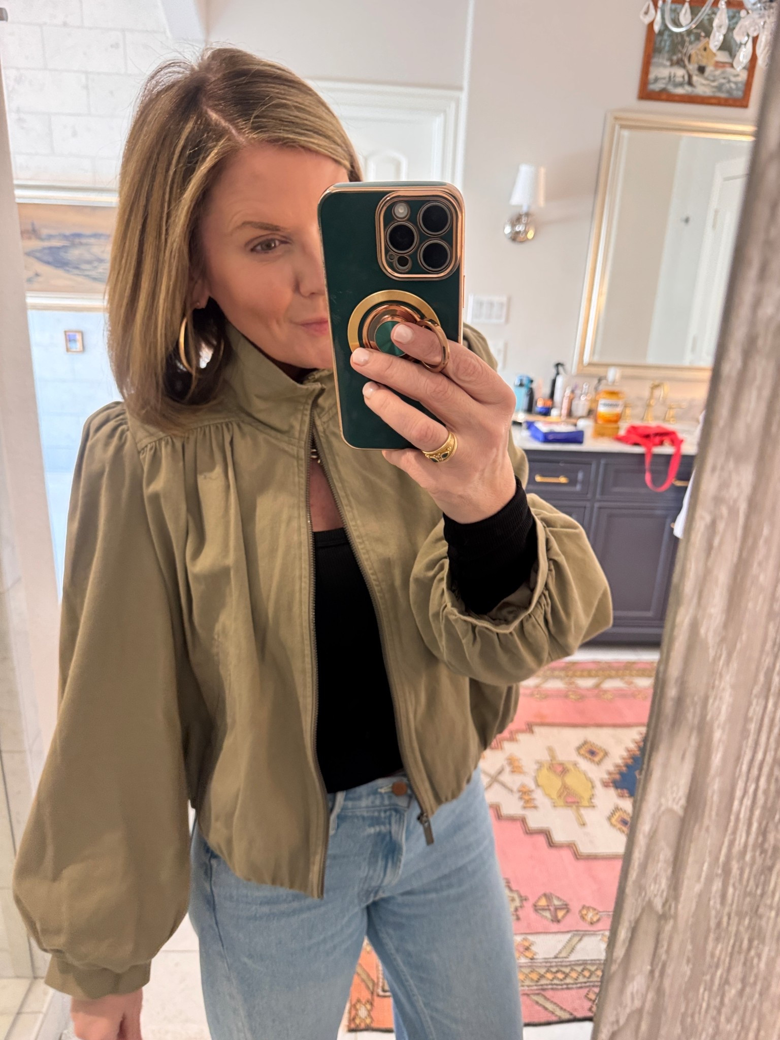 If you’re doing all the things this week (kids, errands, life 😅)…this is the perfect lightweight layer.

AND IT HAS AMAZING BIG PUFFY SLEEVES!!

Throw it on over a tee and jeans and you’re out the door looking cute without overthinking it.

#LTKOver40 #LTKdayinmylife