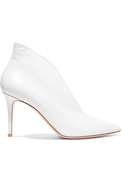 Gianvito Rossi - Vania 85 Leather Ankle Boots - White | NET-A-PORTER (UK & EU)