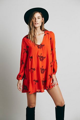 Free People Womens Embroidered Austin Dress | Free People