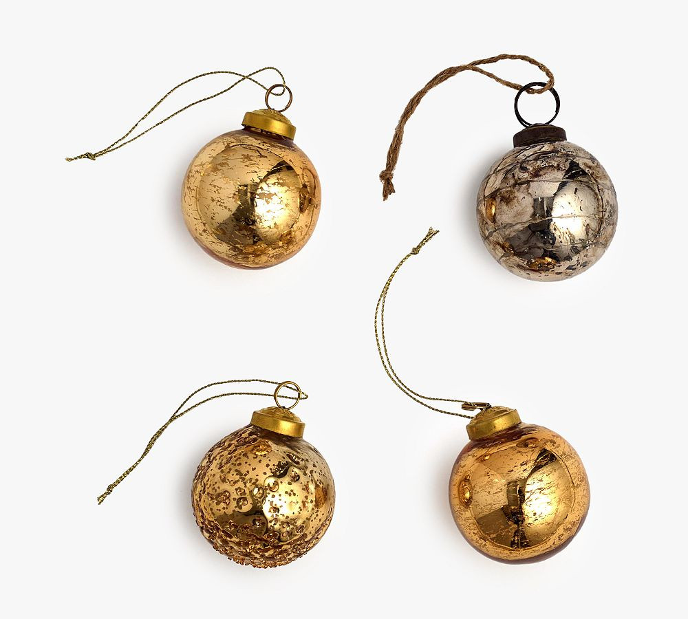 Mouth Blown Round Ornaments - Set of 4 | Pottery Barn (US)