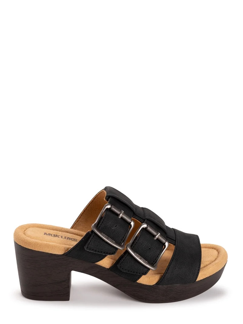 Muk Luks Women's Mira Comfort Block Heel Sandal | Walmart (US)
