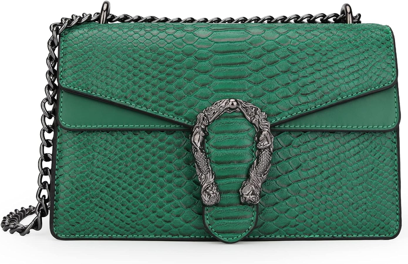 JBB Crossbody Shoulder Purse for Women - Snake Printed Leather Evening Clutch Chain Strap Small S... | Amazon (US)