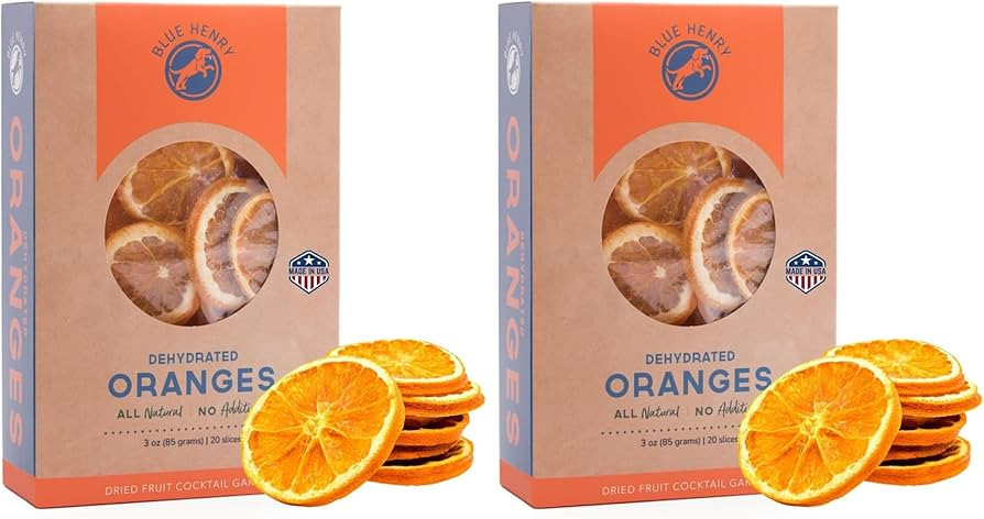 BlueHenry Dehydrated Orange Wheels - 3 oz - 20 slices - Natural Fruit (Pack of 2) | Amazon (US)