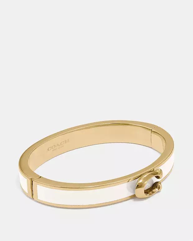 Signature Push Hinged Bangle | Coach Outlet US