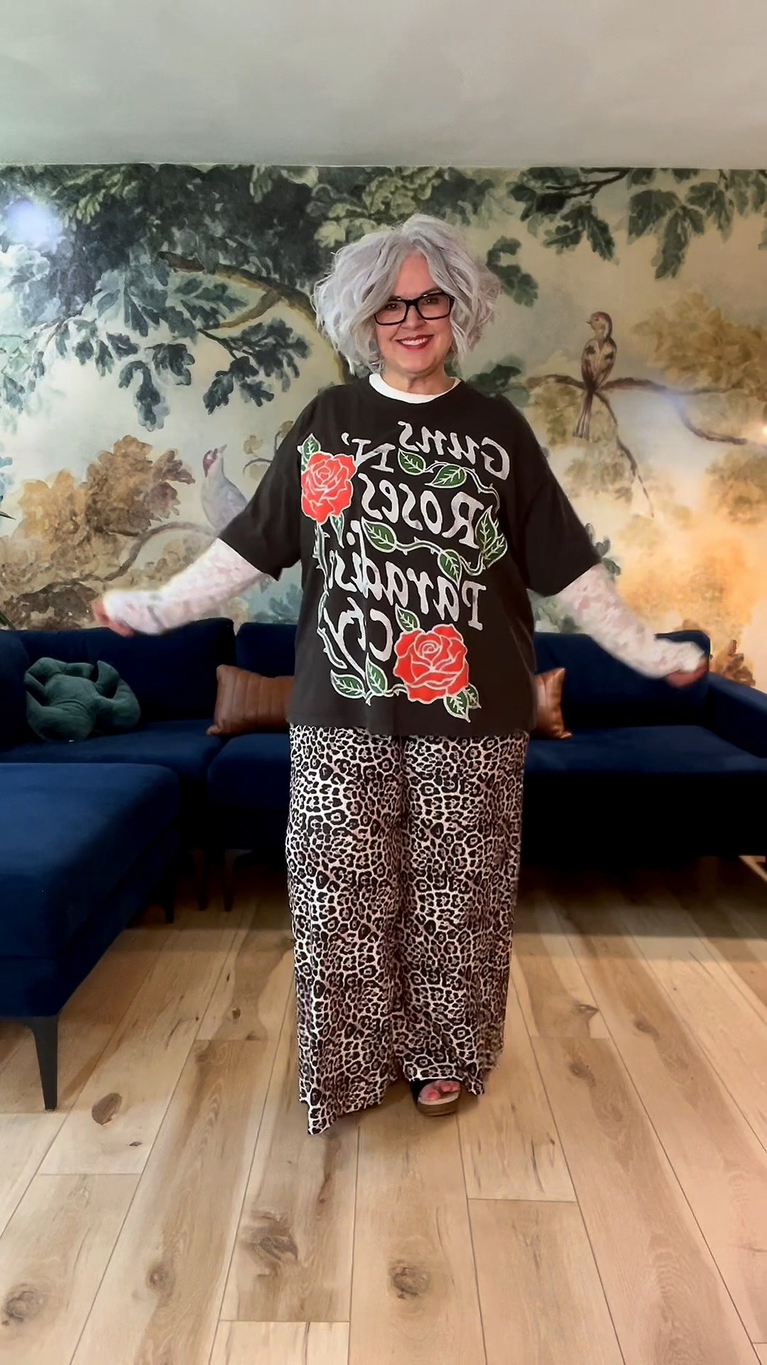 Evidently it’s graphic tee week! 🌹 🐆 and NOTHING is in stock so linking similar…. honestly can’t hear this song without thinking of Stepbrothers. 
#over50fashion #DopamineDressing #Over50Style #ootd #graphictees

#LTKOver40 #LTKootd #LTKMidsize