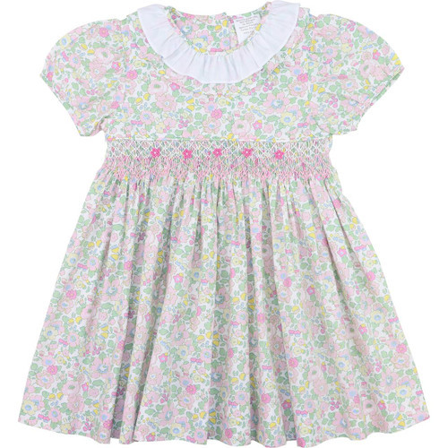 Pink Floral Smocked Dress | Cecil and Lou