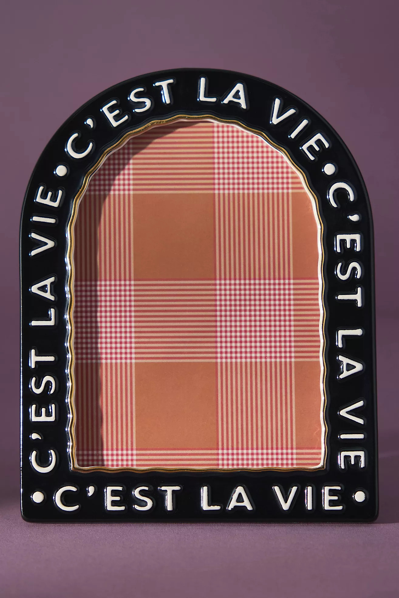 Claudette Text Stoneware Picture Frame | Anthropologie (US)