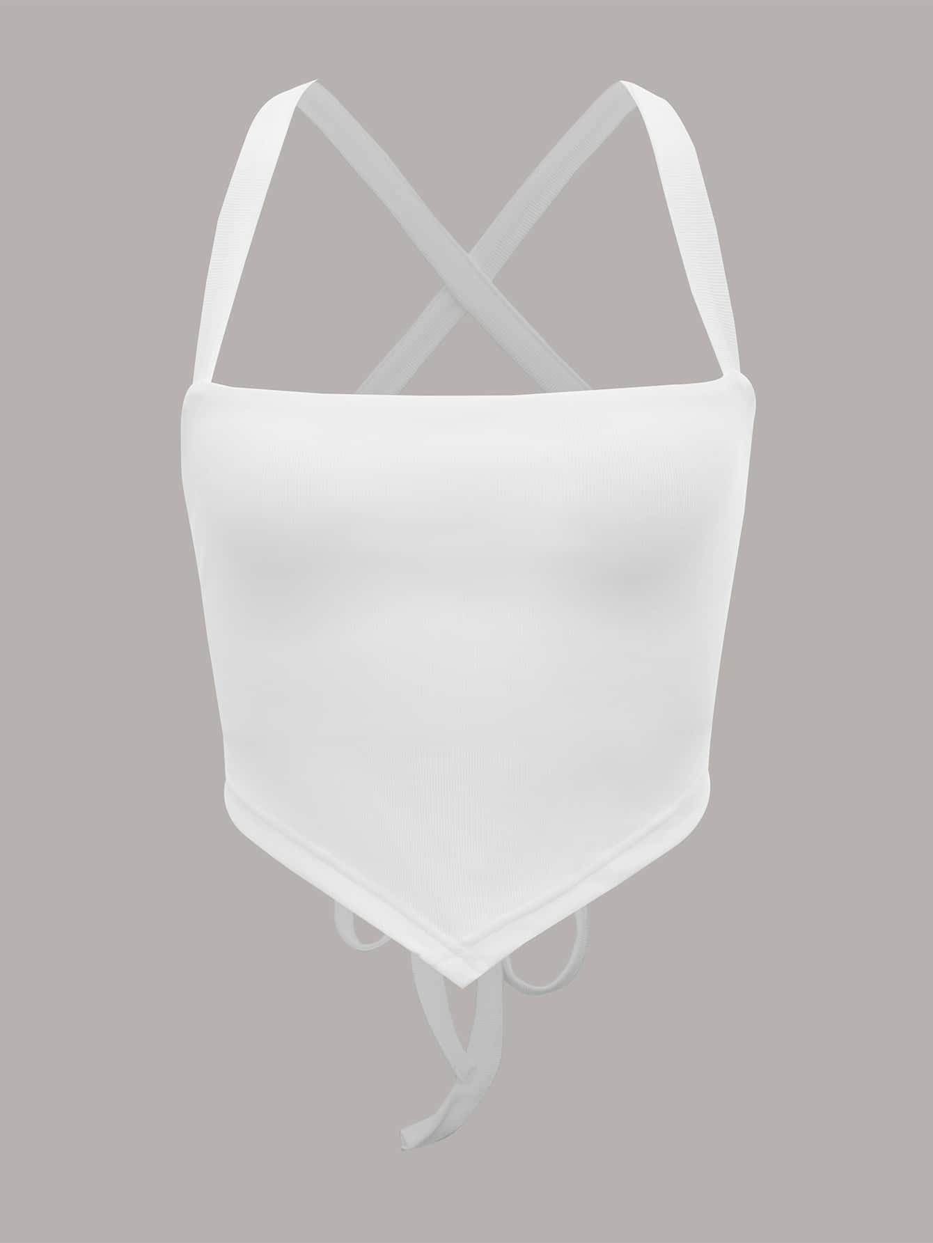 SHEIN ICON Lace Up Rib Knit Cami Top | SHEIN