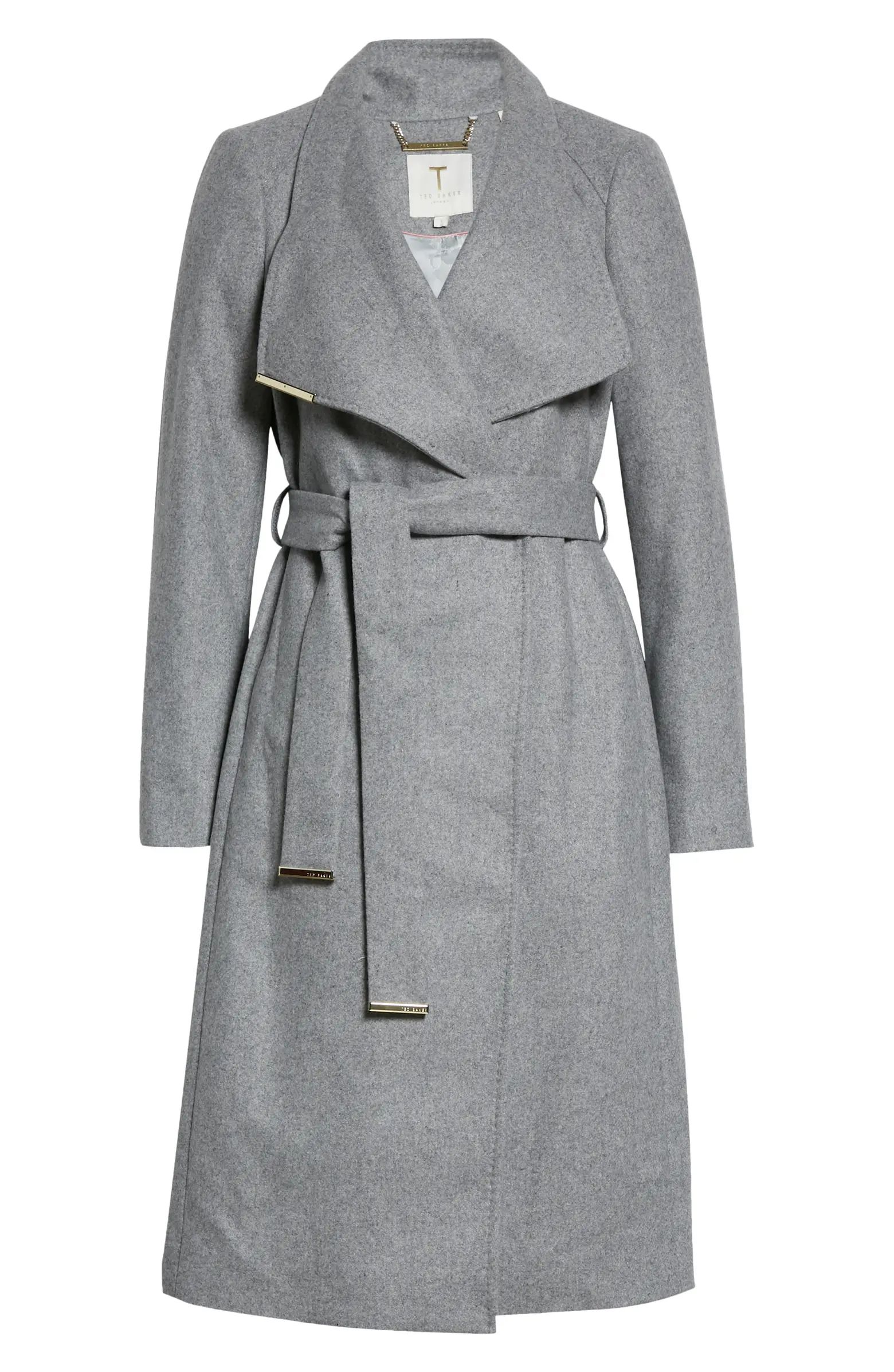 Ted Baker London Rose Wool Blend Wrap Coat | Nordstrom | Nordstrom