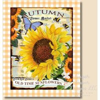 Autumn Sunflower Farmhouse Sign For Wreath, Rectangle Metal Wreath Sign, Fall Floral Door Hanger, Rustic Porch Or Entryway Decor, Spd-757 | Etsy (US)