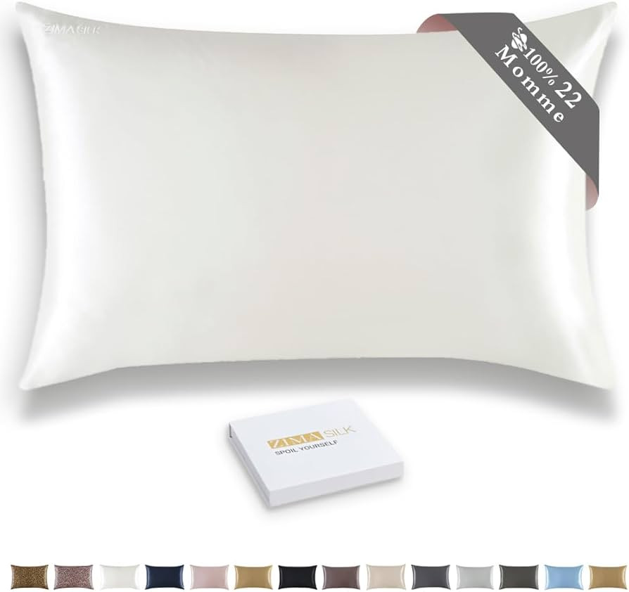ZIMASILK 100% Pure Mulberry Silk Pillowcase for Hair and Skin - Upgraded Real 22Momme Grade 6A Si... | Amazon (US)