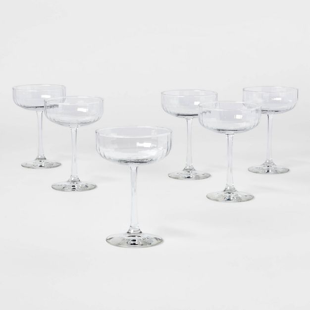 8oz 6pk Glass Saybrook Coupe Cocktail Glasses - Threshold™ | Target