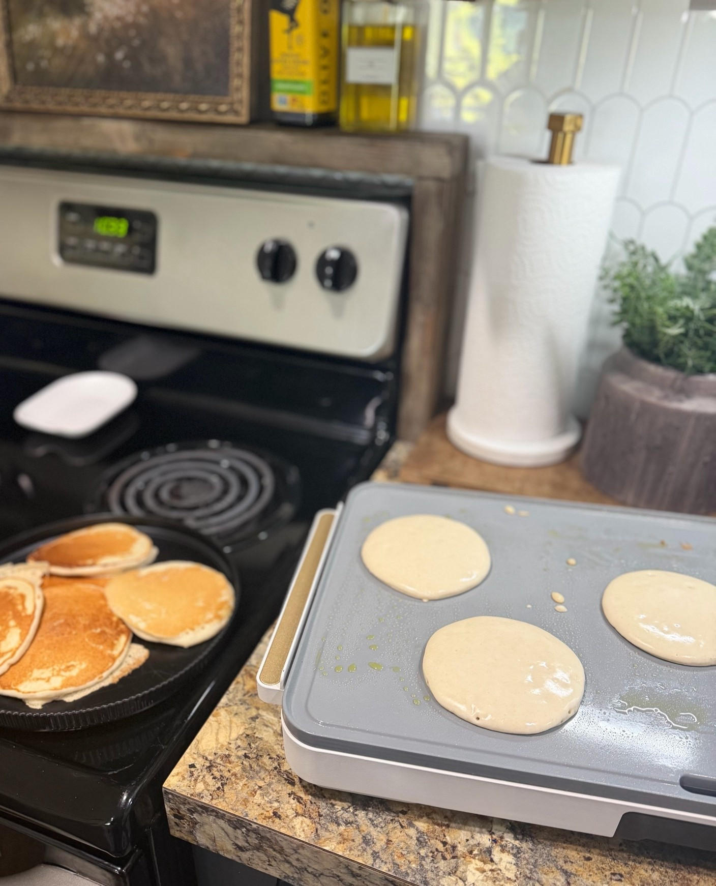 Protein pancakes for breakfast using my griddle from Walmart!

#LTKfoodie