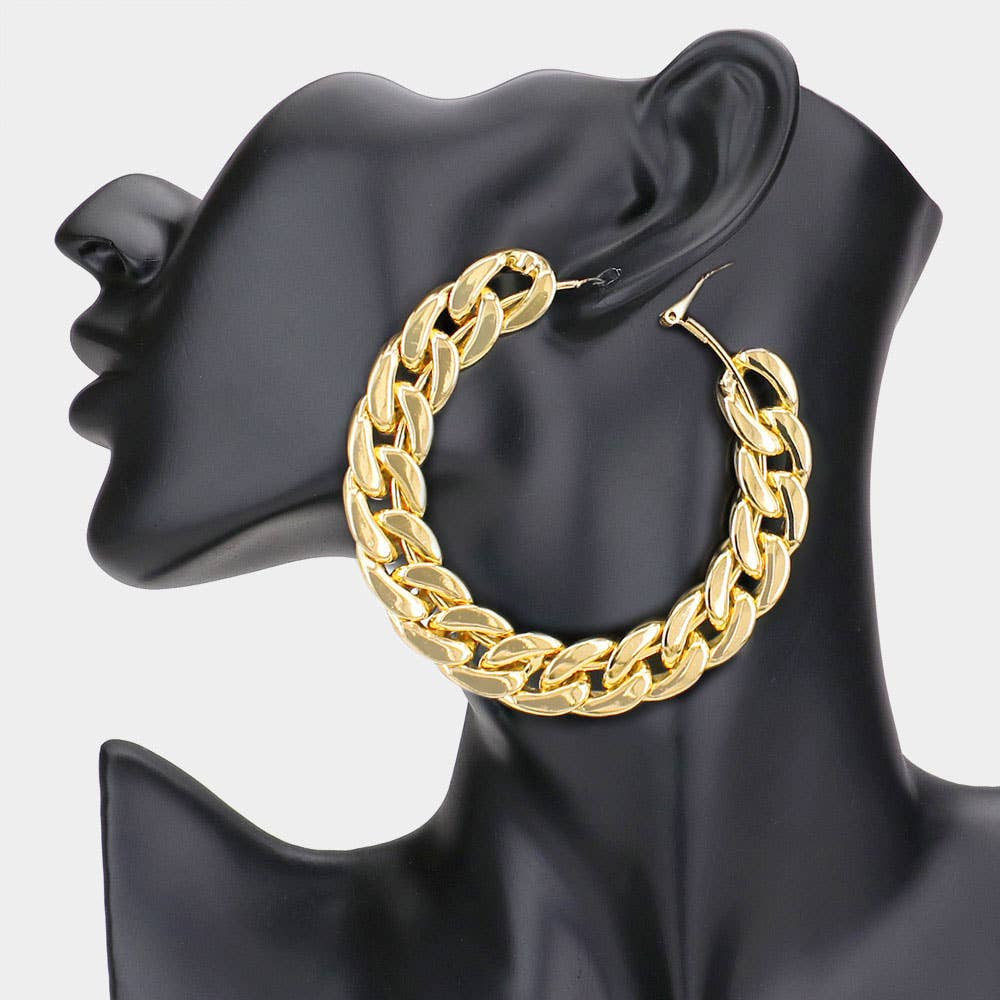 The Carrie Chain Hoops | Teggy French