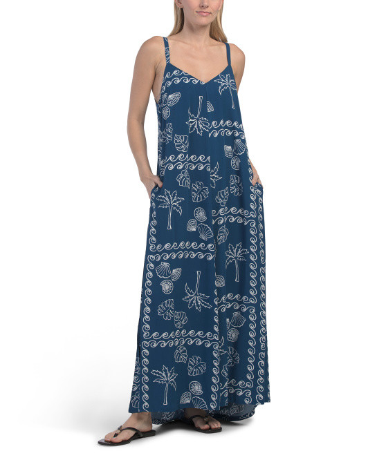 V-neck Brasilla Maxi Cover-up Dress | TJ Maxx