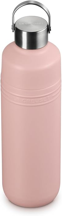 Le Creuset Stainless Steel On The Go Water Bottle, 33 oz., Shell Pink | Amazon (US)